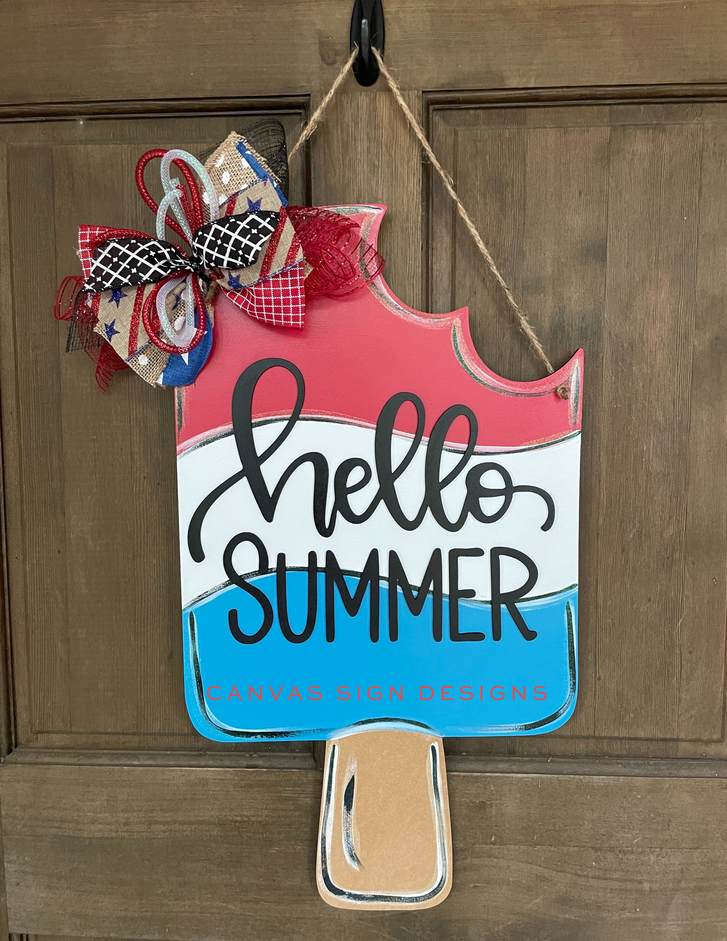Hello Summer Popsicle Door Hanger Template
