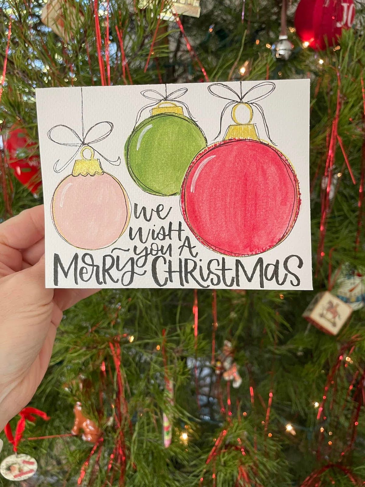 We Wish You A Merry Christmas Hand Lettering Template