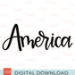 America Hand-Lettered Digital Download