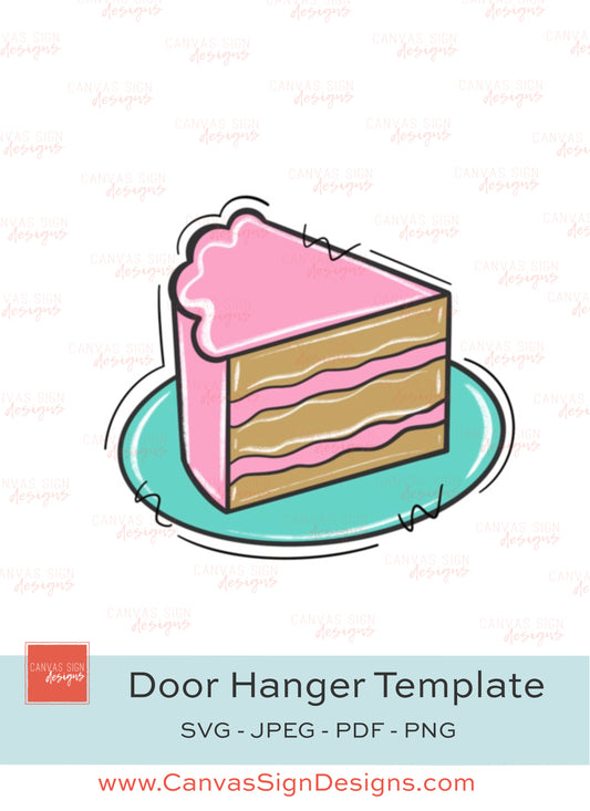 Cake Slice Door Hanger Template