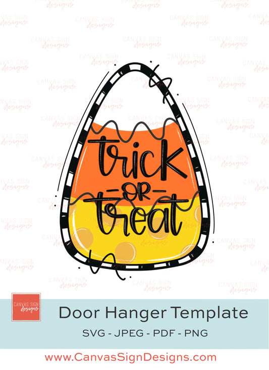 Halloween Candy Corn Door Hanger Template