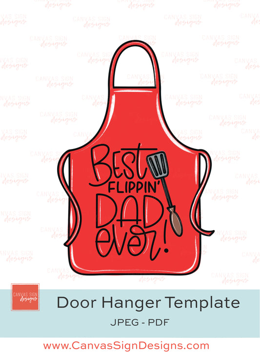 Dad BBQ Apron Door Hanger Template