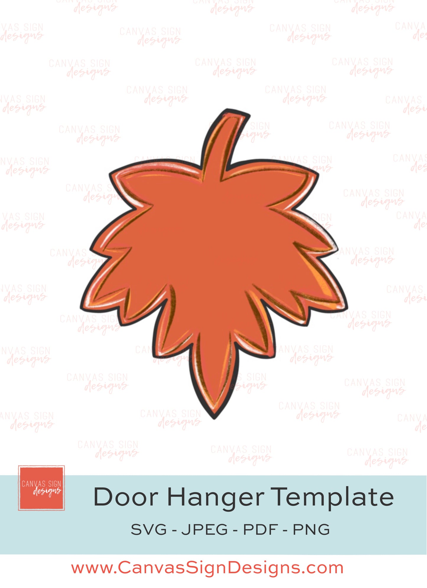 Fall Leaf Door Hanger Template