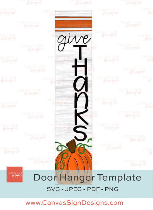 Give Thanks Porch Leaner Door Hanger Template