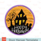 Halloween Haunted House Door Hanger Template