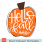 Hello Fall Pumpkin Door Hanger Template