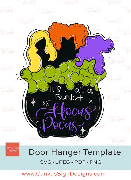 Halloween Hocus Pocus Door Hanger Template
