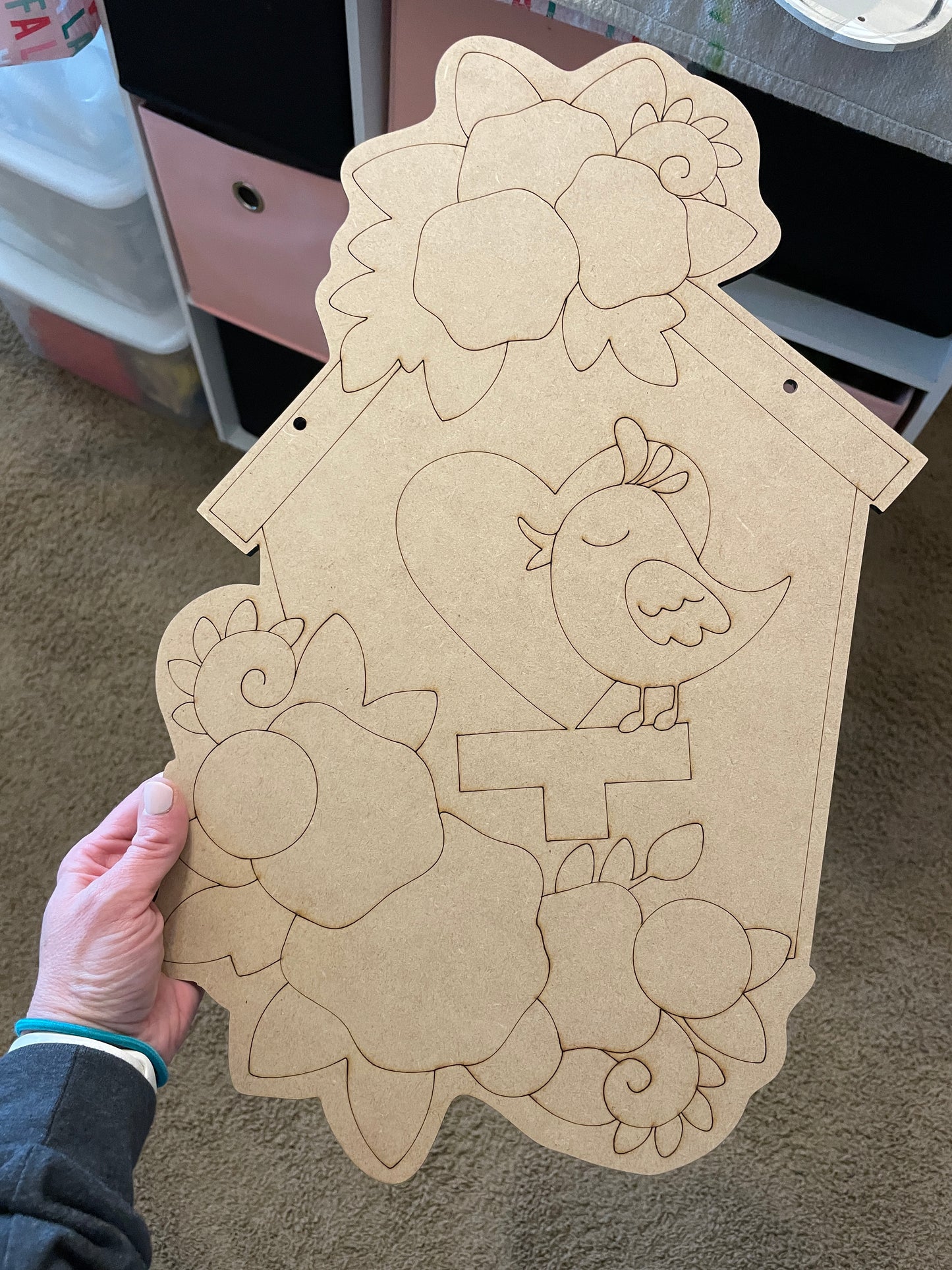 Floral Birdhouse Door Hanger - Guest Artist Project Feb 2023