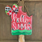 Watermelon Popsicle Etched Door Hanger Cut Out