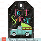 Let It Snow Tag Door Hanger Template