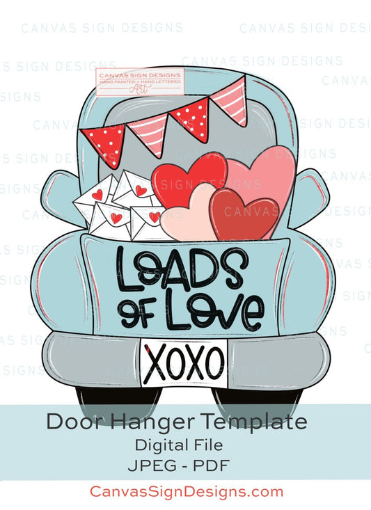 Loads of Love Truck Door Hanger Template