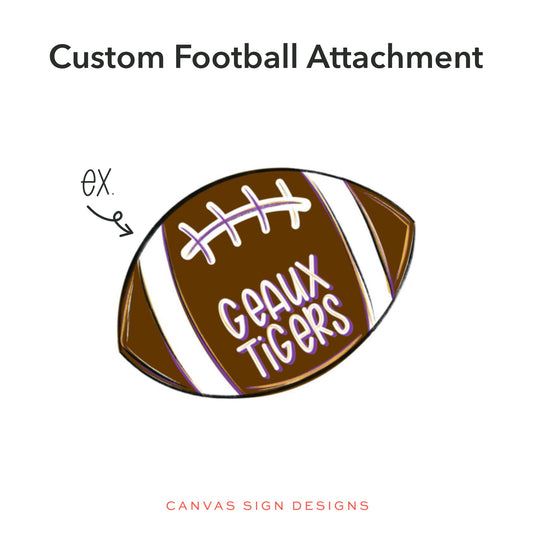Custom Football Wooden Interchangeable Attachment