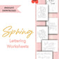 Spring Lettering Sheets Bundle