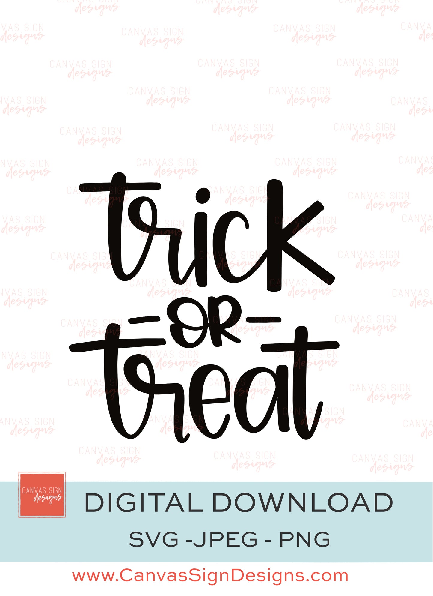 Trick or Treat Hand-Lettered Digital Download