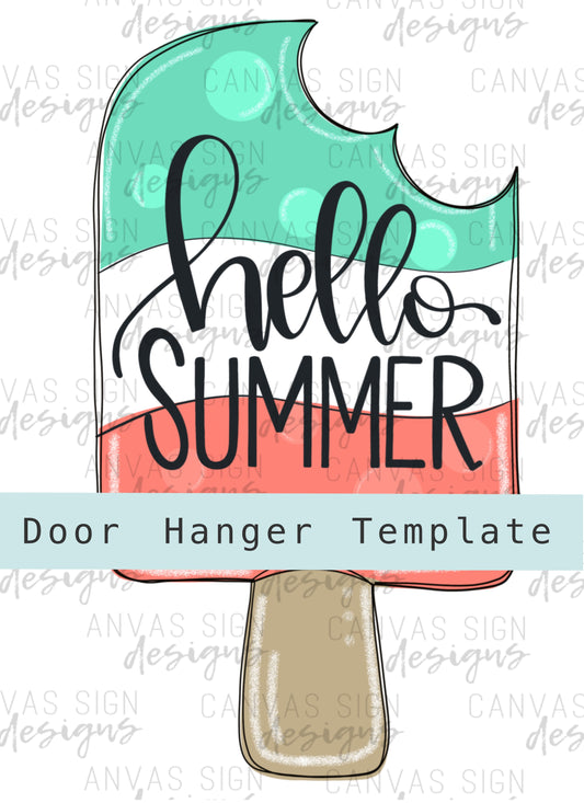 Popsicle Door Hanger Template