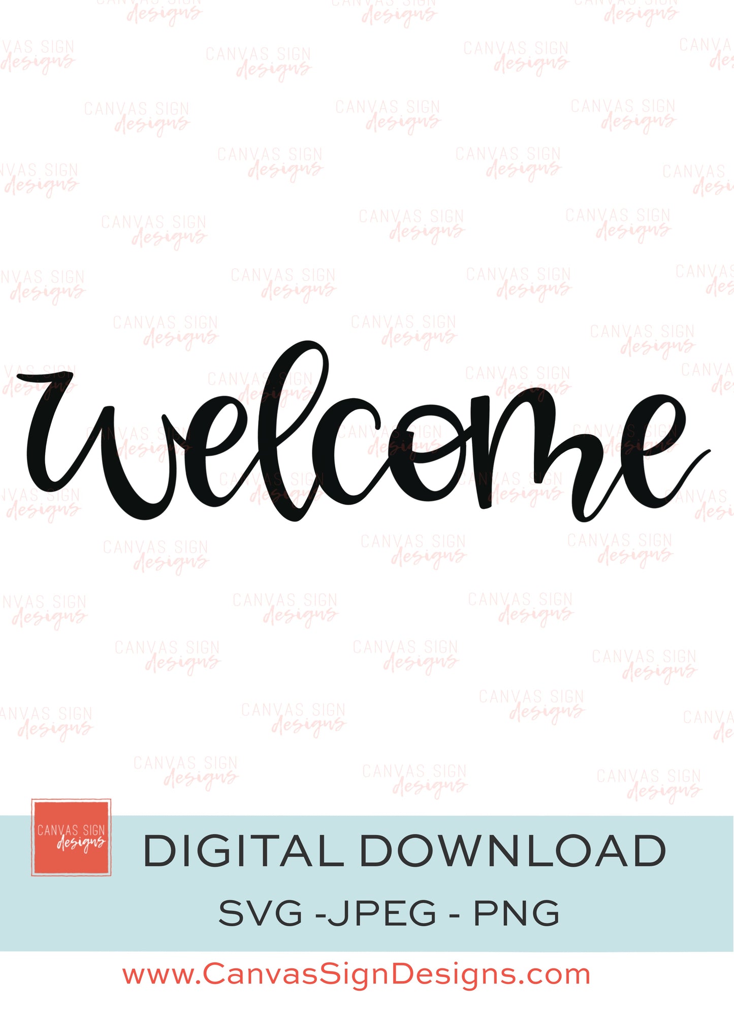 Welcome Hand-Lettered Digital Download