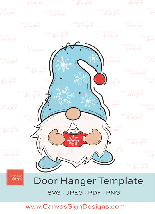 Winter Gnome Door Hanger Template